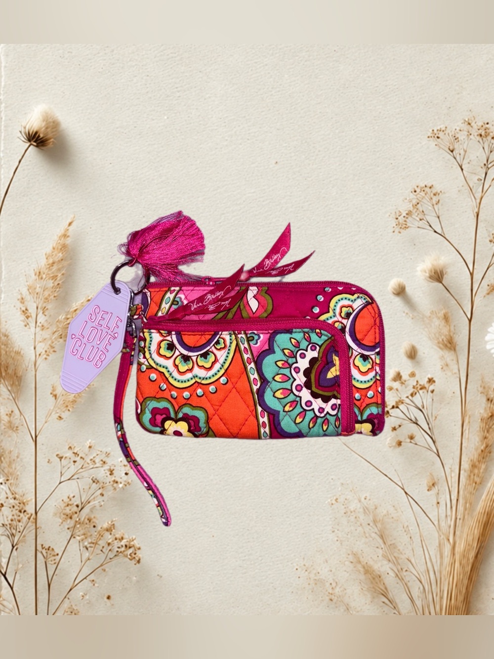 Vera Bradley Quilted Zip Wristlet